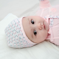 Mũ buộc dây Bonnet dễ thương chất liệu mềm mại, thoải mái cho bé - Bambus ABB1943NS | Phụ kiện BuBaby chính hãng