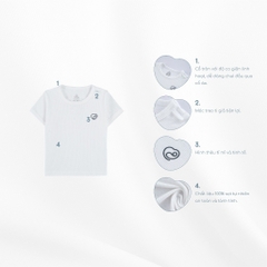 (3M-12M) Áo ngắn tay cổ tròn cho bé trai, bé gái BSR330402 - Áo bubaby bé trai - Áo bubaby bé gái Siro