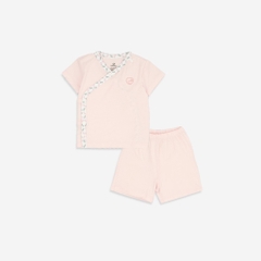 (0-9M) Bộ ngắn tay cài chéo Iconic sợi tre co giãn thoải mái - BuBaby sơ sinh - Quần áo BuBaby BBB1308NS