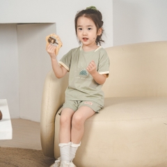 (12M-5Y)Bộ quần áo ngắn tay cổ tròn Gloute cho bé trai bé gái - Bamco BBC130405 | Quần áo BU Baby