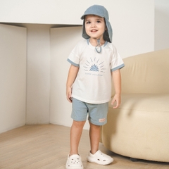 (12M-5Y)Bộ quần áo ngắn tay cổ tròn Gloute cho bé trai bé gái - Bamco BBC130405 | Quần áo BU Baby