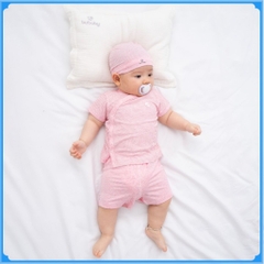 (0-6M) Bộ quần áo ngắn tay cài chéo BSR130800 - Bu baby sơ sinh – Quần áo Bubaby