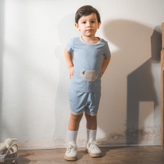 (1Y-5Y) Bộ ngắn tay cổ tròn sợi tre BU BSR1304FF Bubaby bé trai – Bubaby bé gái – Quần áo Bubaby