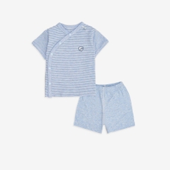 (0-6M) Bộ quần áo ngắn tay cài chéo BSR130800 - Bu baby sơ sinh – Quần áo Bubaby
