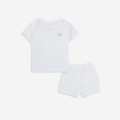 (3M-12M) Bộ quần áo ngắn tay cổ chồm Joyful - Bu baby sơ sinh - Quần áo Bu Baby Siro BSR130500