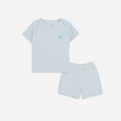 (3M-12M) Bộ quần áo ngắn tay cổ chồm Joyful - Bu baby sơ sinh - Quần áo Bu Baby Siro BSR130500