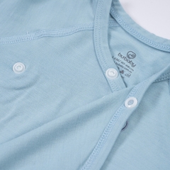 (NB-Blue) Bộ quần áo dài tay cài chéo, bao tay chân lật Twinkle - Bambus BBB110800 - Quần áo BuBaby -Bubaby sơ sinh