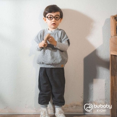 (1Y-5Y) Bộ dài tay cài vai chất nỉ ấm áp - Bộ quần áo mùa đông Bubaby - Bubaby bé trai – Bubaby bé gái – Quần áo Bubaby