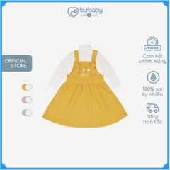 Set váy yếm kèm áo dài tay bé gái - Terry BBC613100 | Quần áo BuBaby chính hãng