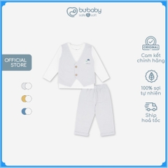 Bộ quần áo giả gile cổ tròn - Terry BBC190400 | Quần áo BuBaby chính hãng
