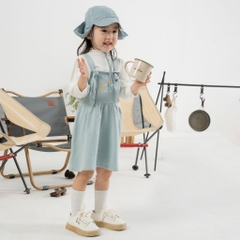 Set váy yếm kèm áo dài tay bé gái - Terry BBC613100 | Quần áo BuBaby chính hãng