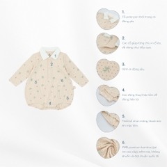 (1M-12M) Bộ đồ liền thân dài tay cổ BBB210301 Peterpan cho bé sơ sinh -
 Quần áo BU Baby - Bubaby sơ sinh