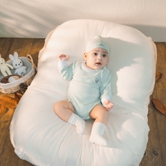 (1M-12M) Bộ đồ liền thân dài tay cài vai BSR2101ST  Siro Stripy cho bé sơ sinh -	Bubaby sơ sinh – Quần áo Bubaby
