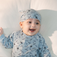 Mũ tròn tai gấu Bambus Dona cho bé sơ sinh ABB1928DN - Bambus - Bubaby sơ sinh - Mũ Bubaby - Bao tay Bu baby