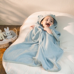Khăn choàng tắm chui đầu Terry ATR060400 cho bé sơ sinh - Terry Cotton - Bu baby sơ sinh - Mũ Bubaby - Bao tay Bubaby