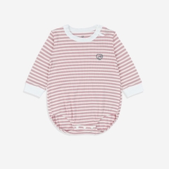 (1M-12M) Bộ đồ liền thân dài tay cài vai BSR2101ST  Siro Stripy cho bé sơ sinh -	Bubaby sơ sinh – Quần áo Bubaby