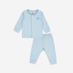 Bộ dài tay cài giữa Iconic sợi tre co giãn thoải mái thuận tiện cho bé BuBaby BBB1102NS | Quần áo BuBaby chính hãng