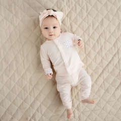 Bộ dài tay cài giữa cho bé sơ sinh vải sợi tre mểm mại - Bambus BBB110201 | Quần áo BuBaby chính hãng