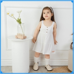 (1Y-5Y) Váy 2 dây bé gái Iconic BBB553100 vải sợi tre mểm mại - Váy bubaby - Bubaby bé gái