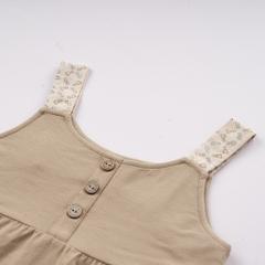 (1Y-5Y) Váy 2 dây bé gái Iconic BBB553100 vải sợi tre mểm mại - Váy bubaby - Bubaby bé gái