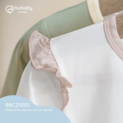 (1-12M) Bubaby Body chip dài tay cài vai Gloute BBC210103 - Bubaby sơ sinh