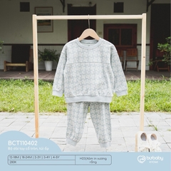 (1Y-5Y) Bubaby Bộ dài tay cổ tròn, túi ốp - BCT110402