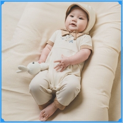 (0-12M) Bộ đồ liền thân ngắn tay cổ Peterpan Kyomi cho bé  - BBC230301 | Quần áo BuBaby chính hãng