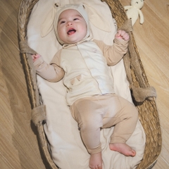 (1M-9M) Bộ dài tay sơ sinh BU cài giữa sợi tre Đan Mạch BBB1102FF Bubaby bé trai – Bubaby bé gái – Quần áo Bubaby
