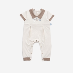 (0-12M) Bộ đồ liền thân ngắn tay cổ Peterpan Kyomi cho bé  - BBC230301 | Quần áo BuBaby chính hãng