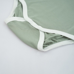 (1M-12M) Bộ đồ liền thân dài tay cổ chồm BSR210500 Siro cho bé sơ sinh -	Bubaby sơ sinh – Quần áo Bubaby