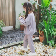 (12M-5Y) Bộ dài tay cổ tròn BCT110406 Cotton Slub Mimo cho bé trai, bé gái - Pure Cotton | Quần áo BU Baby chính hãng