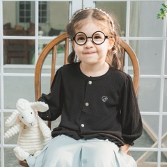 (6M-4Y) Áo cardigan dài tay bèo gấu BuBaby Lennie BWL31BG01 | Quần áo BU Baby chính hãng