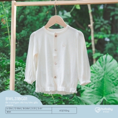 (6M-4Y) Áo cardigan dài tay bèo gấu BuBaby Lennie BWL31BG01 | Quần áo BU Baby chính hãng