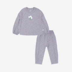 (12M-5Y) Bộ dài tay cổ tròn BCT110406 Cotton Slub Mimo cho bé trai, bé gái - Pure Cotton | Quần áo BU Baby chính hãng