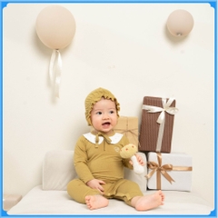 (0-12M) Body dài tay cài sau BBB211000 Glory BuBaby cho bé chất liệu sợi tre - Bambus - Bubaby sơ sinh