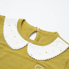 (0-12M) Body dài tay cài sau BBB211000 Glory BuBaby cho bé chất liệu sợi tre - Bambus - Bubaby sơ sinh