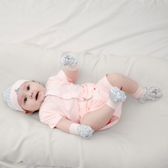 (1-3M-Blue) Bộ ngắn tay cài giữa Iconic co giãn thoải mái thuận tiện cho bé yêu BuBaby BBB1302NS | Quần áo BuBaby