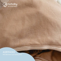 Mũ buộc dây tai thỏ Siro sơ sinh cho bé gái mềm mại, dễ thương - BU Siro ASR194321 | Phụ kiện BuBaby chính hãng