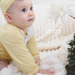 (0-12M) Body dài tay cài giữa bèo ngực BBB2102BN Bambus Gami - BU Baby sơ sinh - Quần áo Bu baby