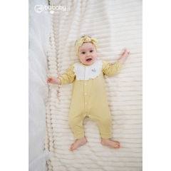 (0-12M) Body dài tay cài giữa bèo ngực BBB2102BN Bambus Gami - BU Baby sơ sinh - Quần áo Bu baby