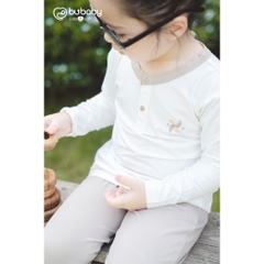 (1Y-5Y) Bộ dài tay cổ trụ BBB110303 Bambus Gami - Bu baby bé gái - Bu baby bé trai - Quần áo BU Baby