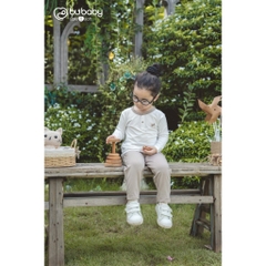 (1Y-5Y) Bộ dài tay cổ trụ BBB110303 Bambus Gami - Bu baby bé gái - Bu baby bé trai - Quần áo BU Baby