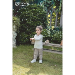 (1Y-5Y) Bộ dài tay cổ trụ BBB110303 Bambus Gami - Bu baby bé gái - Bu baby bé trai - Quần áo BU Baby