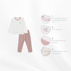(6M-5Y) Bộ dài tay cổ tròn Siro - BSR110400 - Bubaby bé trai - Bu baby bé gái