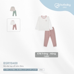 (6M-5Y) Bộ dài tay cổ tròn Siro - BSR110400 - Bubaby bé trai - Bu baby bé gái