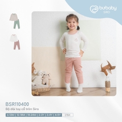 (6M-5Y) Bộ dài tay cổ tròn Siro - BSR110400 - Bubaby bé trai - Bu baby bé gái