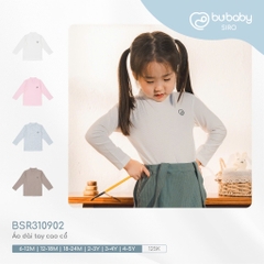 (6M-5Y) Áo dài tay cao cổ BSR310901 Siro Jacquard nhiều màu sắc - Siro - Bubaby bé trai – Bubaby bé gái – Quần áo Bubaby