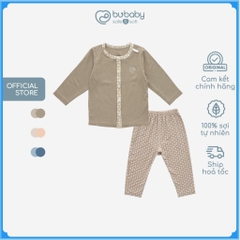 (0-9M) Bộ dài tay cài giữa BBB1102IN Bambus Iconic 2 cho bé sơ sinh  | Quần áo BuBaby sơ sinh