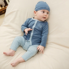 (0-9M) Bộ dài tay cài giữa BBB1102IN Bambus Iconic 2 cho bé sơ sinh  | Quần áo BuBaby sơ sinh