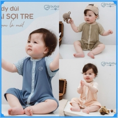 (1-3M-Hồng) Body ngắn tay cài giữa Bambus Iconic cho bé Bu baby sơ sinh - Bambus BBB2302IN
